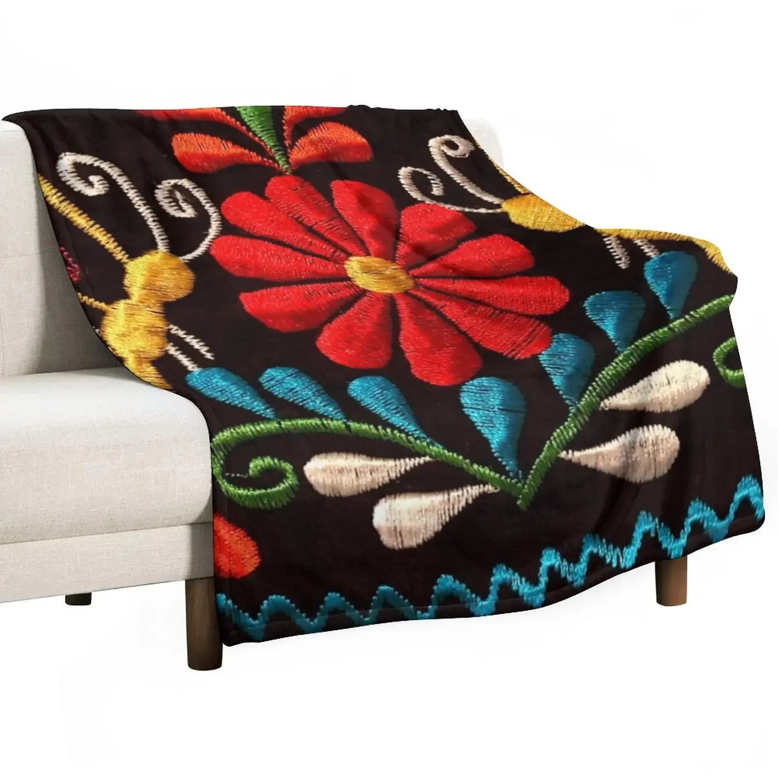 

Butterflies and a Red Flower Throw Blanket Travel Fluffy Softs Blankets