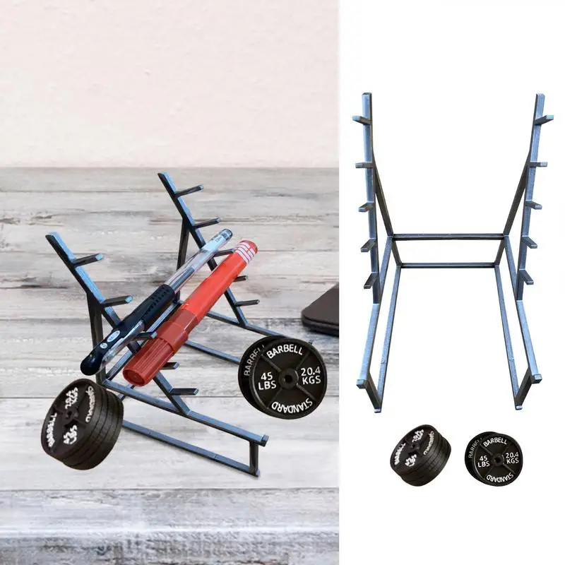 Barbell Holder Pen Organizer Desk Organizer Mini Squat Rack Ornaments With Barbells For School Supplies Stationery Container
Barbell Holder Pen Organizer Desk Organizer Mini Squat Rack Ornaments With Barbells For School Supplies Stationery Container