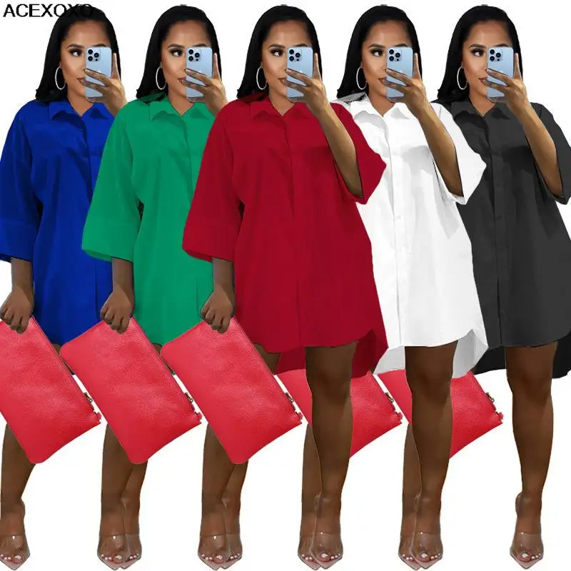 2023 spring and autumn new women's dress solid color relaxed casual simple solid color dress
2023 spring and autumn new women's dress solid color relaxed casual simple solid color dress