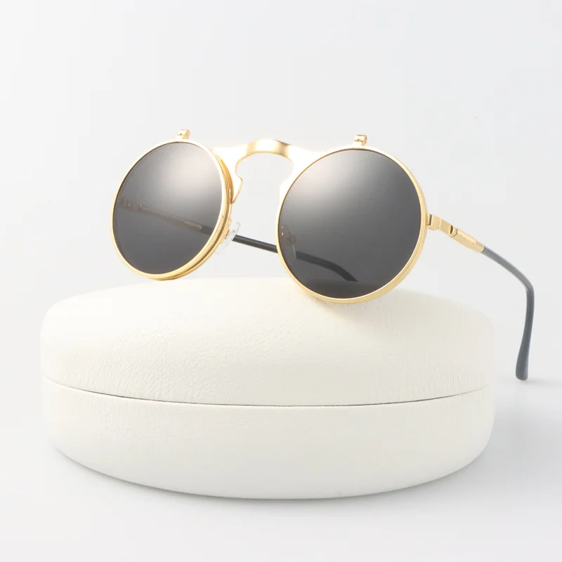 Fashion Round Sunglasses Man Woman Vintage Brand Designer Driving Sun Glasses Steampunk Metal Frame Flip Mirror Oculos De Sol
Fashion Round Sunglasses Man Woman Vintage Brand Designer Driving Sun Glasses Steampunk Metal Frame Flip Mirror Oculos De Sol