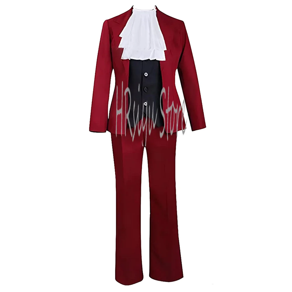 

Anime Cosplay Edgeworth Red Suit Halloween Costume Customize your size multiple styles
