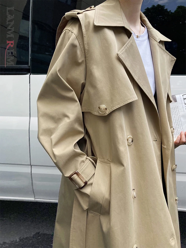 LANMREM Trench Coat For Women Lapel Double Breasted Loose Fashion Long Windbreaker Female Streetwear Trendy Clothing 2R8830
LANMREM Trench Coat For Women Lapel Double Breasted Loose Fashion Long Windbreaker Female Streetwear Trendy Clothing 2R8830