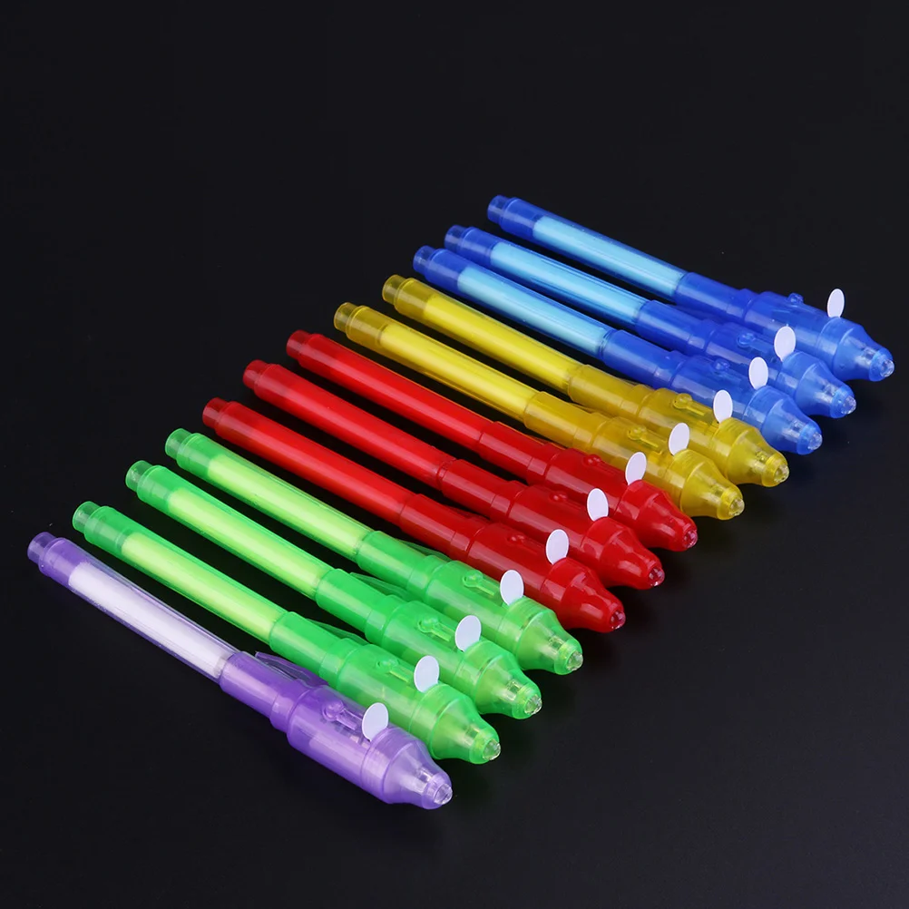 

Mixed Portable LED Pen Money Verification Pen Pen Invisable Ink Pen Light Pen With UV-Light For Store School (Random Color)