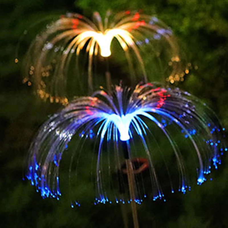 

Solar Jellyfish Light Colorfull Garden LED Fiber Optic Lights Outdoor Waterproof Decoration Lamp for Lawn Patio Villa Yard Decor