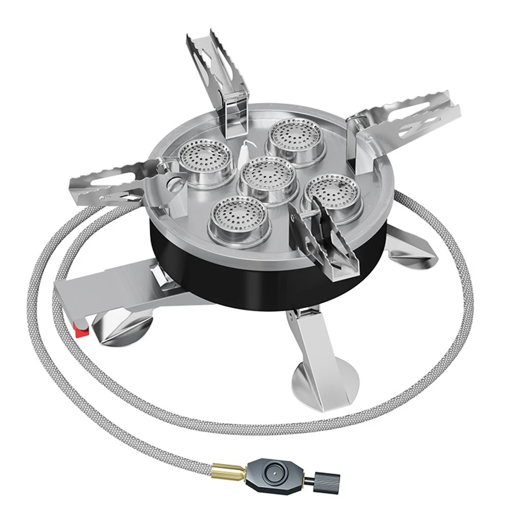 11800W Gas Stove 5-head Camping Tourist Burner Windproof Foldable Cooking Stove for Outdoor Furnace Picnic Barbecue Supplies
11800W Gas Stove 5-head Camping Tourist Burner Windproof Foldable Cooking Stove for Outdoor Furnace Picnic Barbecue Supplies