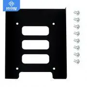 

RYRA Black 2.5" Skids For SSD To 3.5" Bay Caddy Tray Hard Drive HDD Metal Mounting Dock Tray Bracket Adapter Converter Enclosure