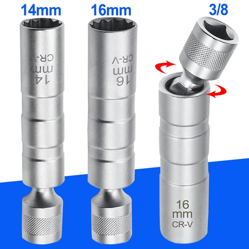 Spark-Plug Sleeve Thin Wall 14/16mm for Spark Plug Socket 12 Repairing Removal Tool 3/8"
Spark-Plug Sleeve Thin Wall 14/16mm for Spark Plug Socket 12 Repairing Removal Tool 3/8"