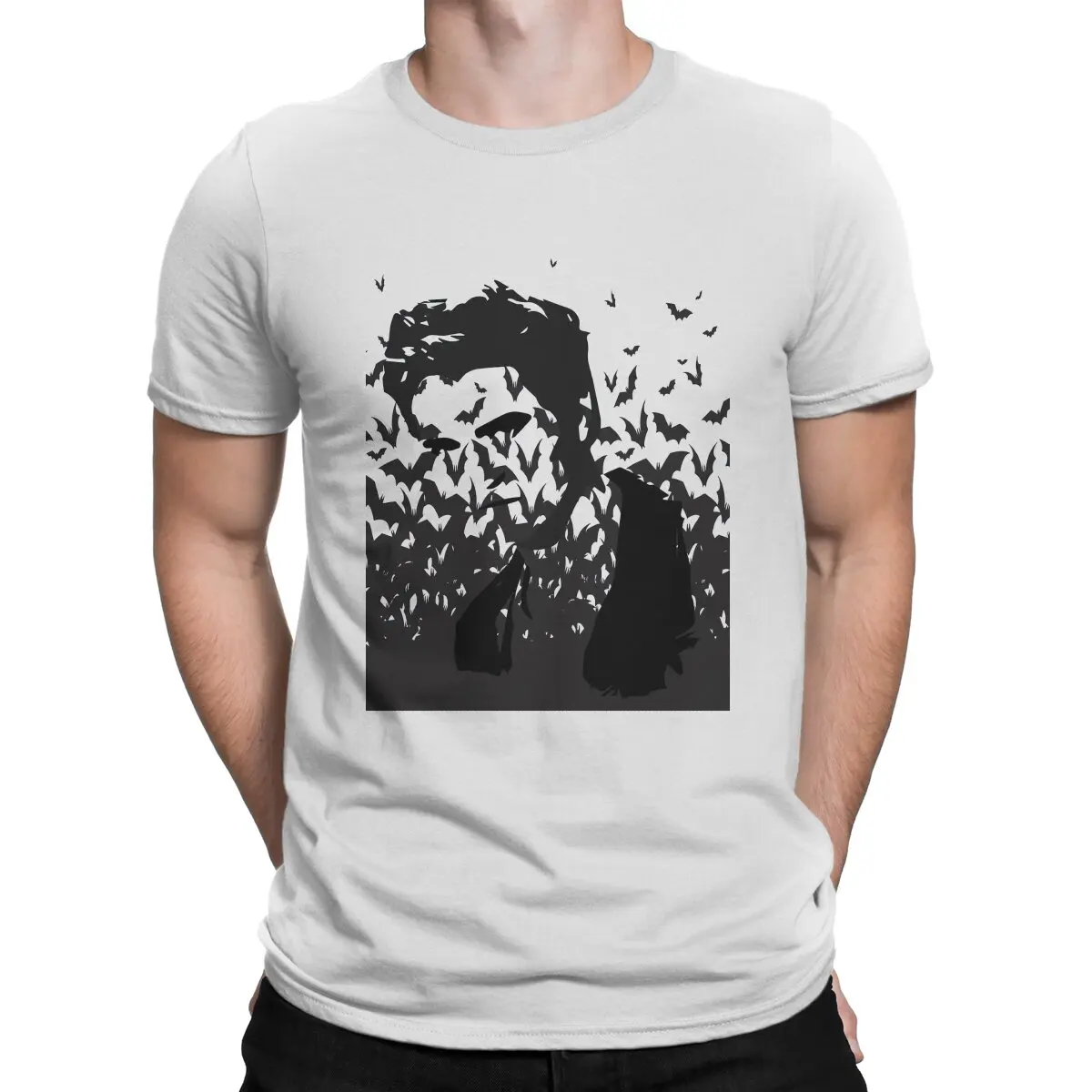 

Cool T Shirts Men's 100% Cotton Humor T-Shirt Round Neck Robert Pattinson Famous British Actor Tee Shirt Short Sleeve Clothes