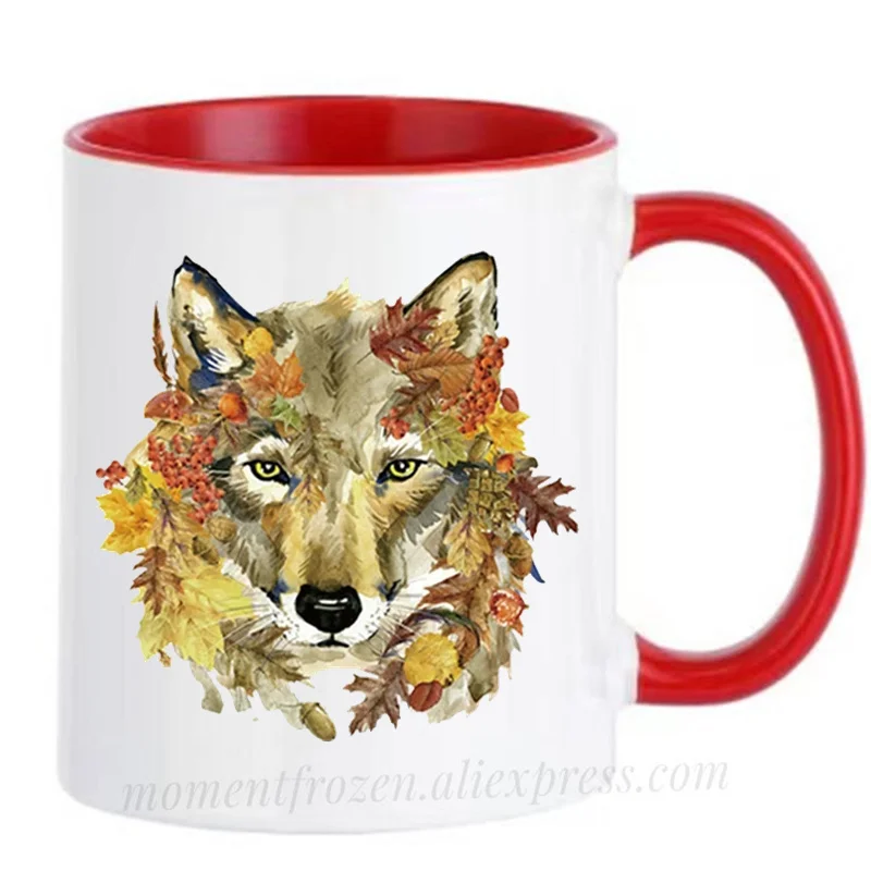 

Creative Maple Wolf Mugs Wolves Tea Milk Coffee Cups Drinkware Personality Morph Coffeeware Teaware Home Decor Birthday Gifts