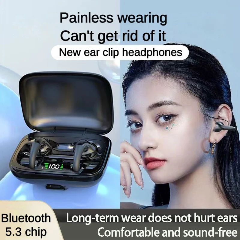 Sports Waterproof Bluetooth Headphones Wireless Earclip Design Earbuds Noise Canceling Headset Stereo Low Latency Earphones
Sports Waterproof Bluetooth Headphones Wireless Earclip Design Earbuds Noise Canceling Headset Stereo Low Latency Earphones
