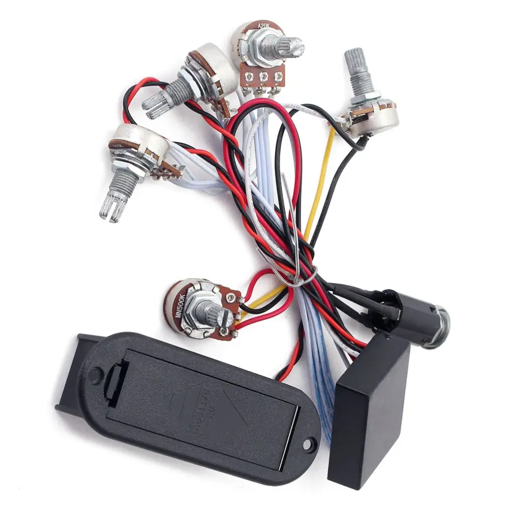 Active Preamp 3 Bands Equalizer with Battery Case Electronic Guitar Bass Tone Control System String Instrument
Active Preamp 3 Bands Equalizer with Battery Case Electronic Guitar Bass Tone Control System String Instrument