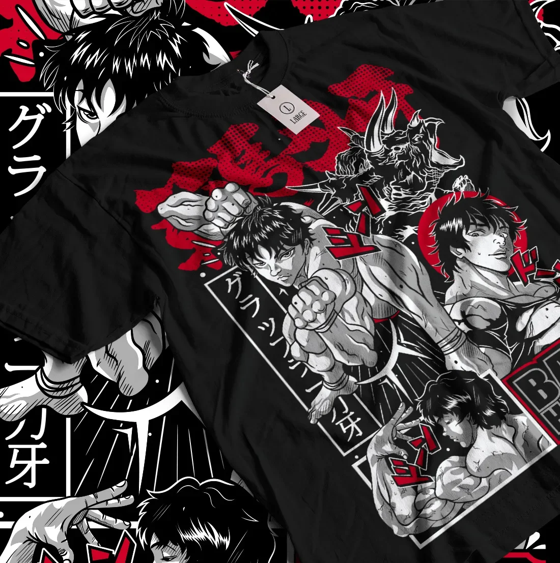 Baki the Grappler T-Shirt Baki Hanma Yujiro Hanma Baki Anime Gift Shirt All Size
Baki the Grappler T-Shirt Baki Hanma Yujiro Hanma Baki Anime Gift Shirt All Size