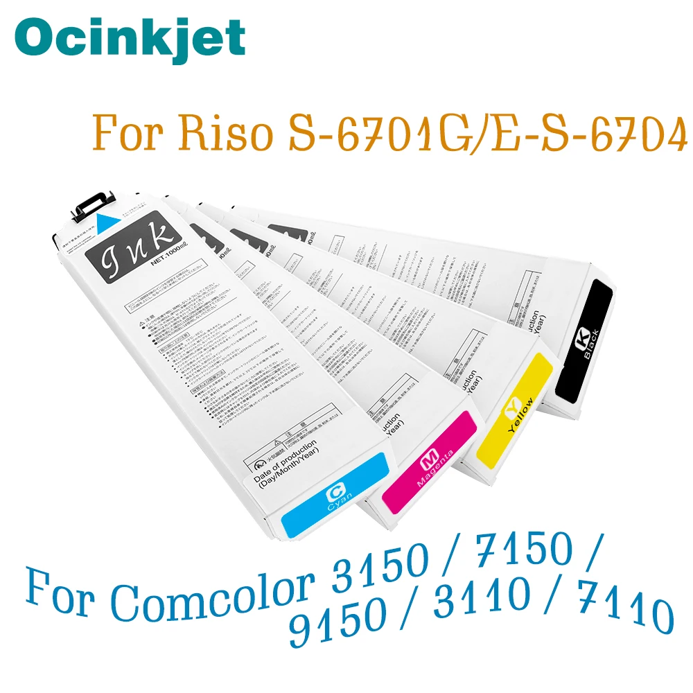 OCINKJET For Ink cartridge For Comcolor 3150 7150 9150 3110 7110 For Riso S-6701G Riso S-6701E 6704 with Chip
OCINKJET For Ink cartridge For Comcolor 3150 7150 9150 3110 7110 For Riso S-6701G Riso S-6701E 6704 with Chip