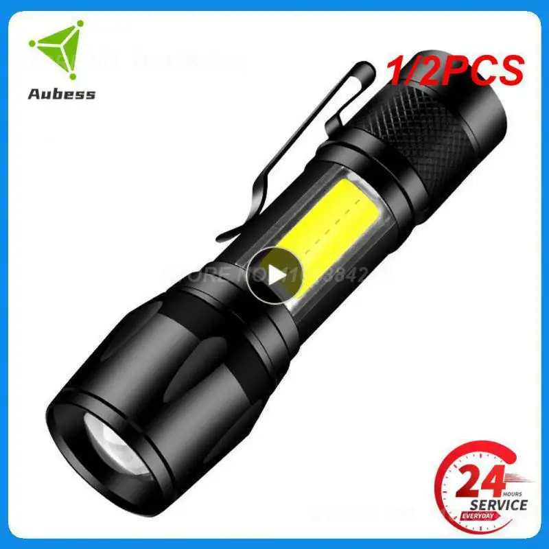 1/2PCS Zoom Mini Led Flashlight XP-G Q5 Flash Light Lantern Portable rechargeable Glare COB Flashlight Outdoor Camping
1/2PCS Zoom Mini Led Flashlight XP-G Q5 Flash Light Lantern Portable rechargeable Glare COB Flashlight Outdoor Camping