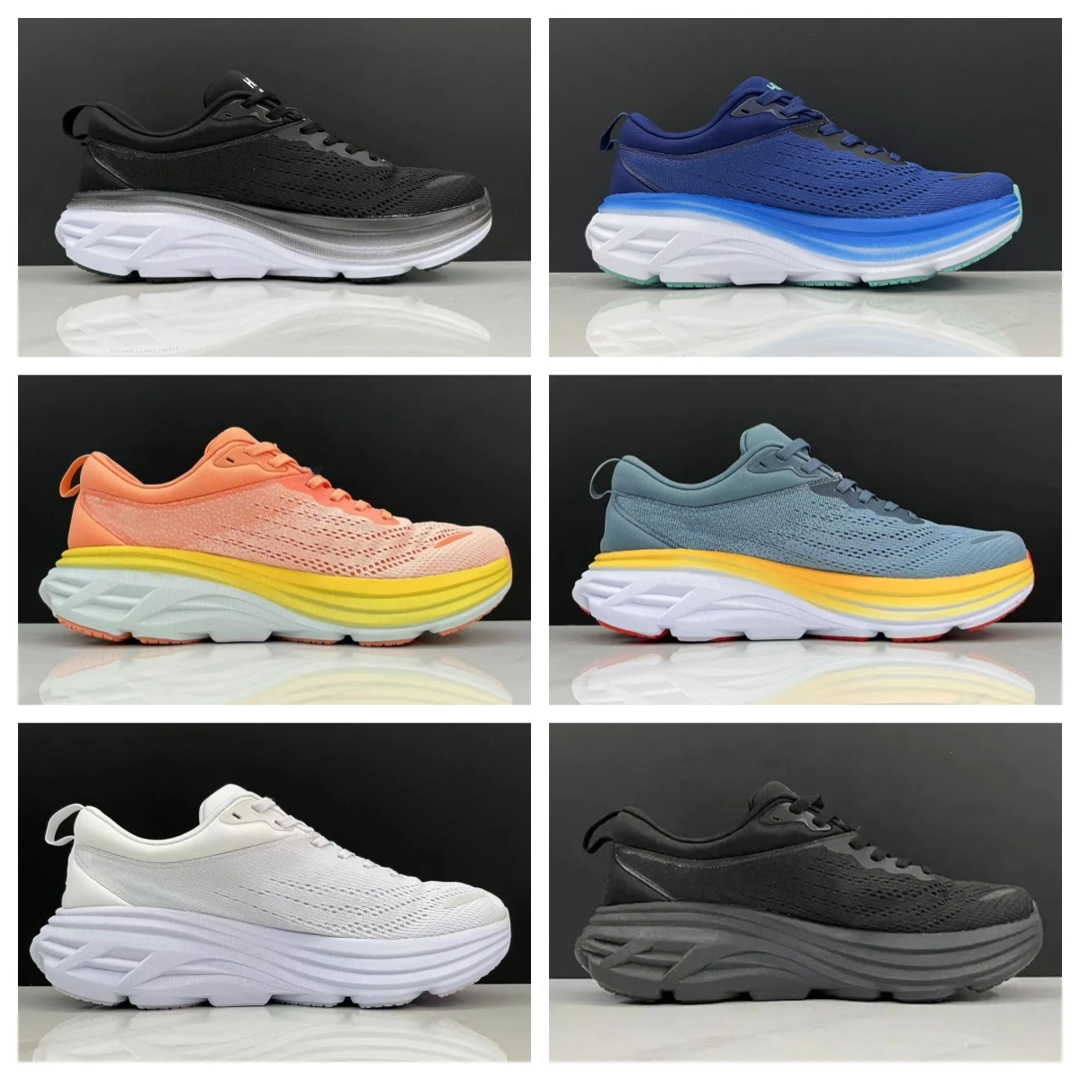 

Original Bondi 8 Wide Men Women Running Shoes Cushioning Marathon Breathable Runners Shoe Outdoor Walking Sports Casual Sneakers