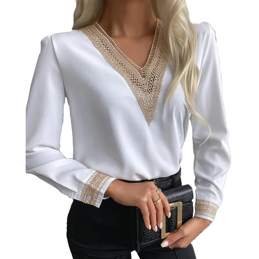 Women\\'s Elegant Blouses V Neck Casual Shirts with Loose Long Sleeve Perfect for Office Wear Various Colors Available
Women\\'s Elegant Blouses V Neck Casual Shirts with Loose Long Sleeve Perfect for Office Wear Various Colors Available