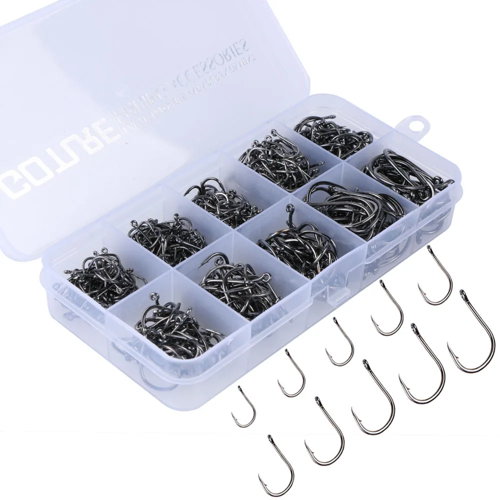Goture #6 #7 #8 #9 #10 #11 #12#13#14 #15 Fishing Hooks Set 500pcs High Carbon Steel for Saltwater Freshwater Fishing Accessories
Goture #6 #7 #8 #9 #10 #11 #12#13#14 #15 Fishing Hooks Set 500pcs High Carbon Steel for Saltwater Freshwater Fishing Accessories