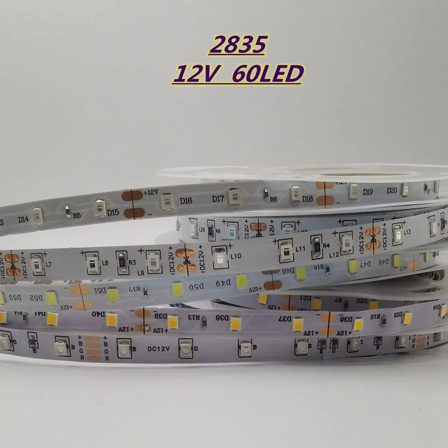 5M SMD 2835 LED Light Tape with DC 12V Flexible White Warm White 60 LED/M RGB Waterproof Home Decor Lights
5M SMD 2835 LED Light Tape with DC 12V Flexible White Warm White 60 LED/M RGB Waterproof Home Decor Lights
