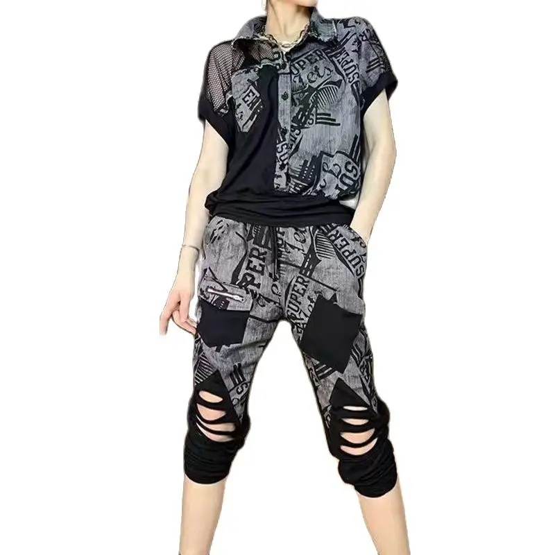 Korean Style Tracksuit Women Two Piece Set Summer Clothes Print Fashion Top and Pants Suit Casual Women's Sets Outfits XC056
Korean Style Tracksuit Women Two Piece Set Summer Clothes Print Fashion Top and Pants Suit Casual Women's Sets Outfits XC056