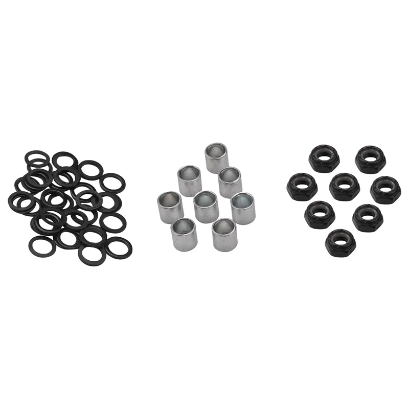 56 Pieces Skateboard Truck Hardware Kit Includes Spacers, Axle Nuts and Speed Rings for Skateboard and Longboard
56 Pieces Skateboard Truck Hardware Kit Includes Spacers, Axle Nuts and Speed Rings for Skateboard and Longboard