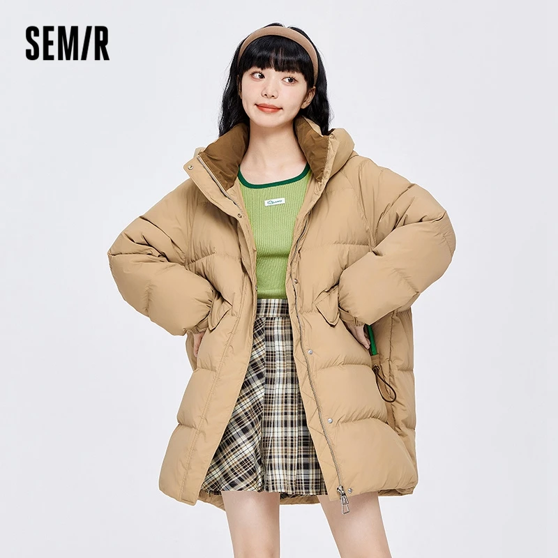 Semir Down Jacket Women Medium Long Oversize Color Contrast Hood 2022 Winter New Thick Coat
Semir Down Jacket Women Medium Long Oversize Color Contrast Hood 2022 Winter New Thick Coat
