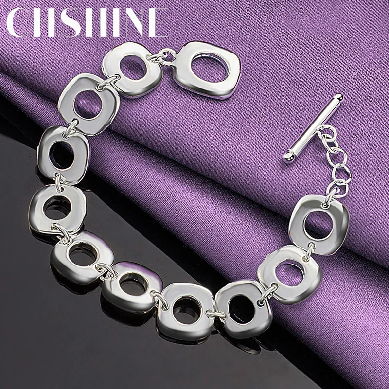 CHSHINE 925 Sterling Silver Round Ring Chain Bracelet For Women Wedding Party High Quality Fashion Charm Jewelry Gifts
CHSHINE 925 Sterling Silver Round Ring Chain Bracelet For Women Wedding Party High Quality Fashion Charm Jewelry Gifts