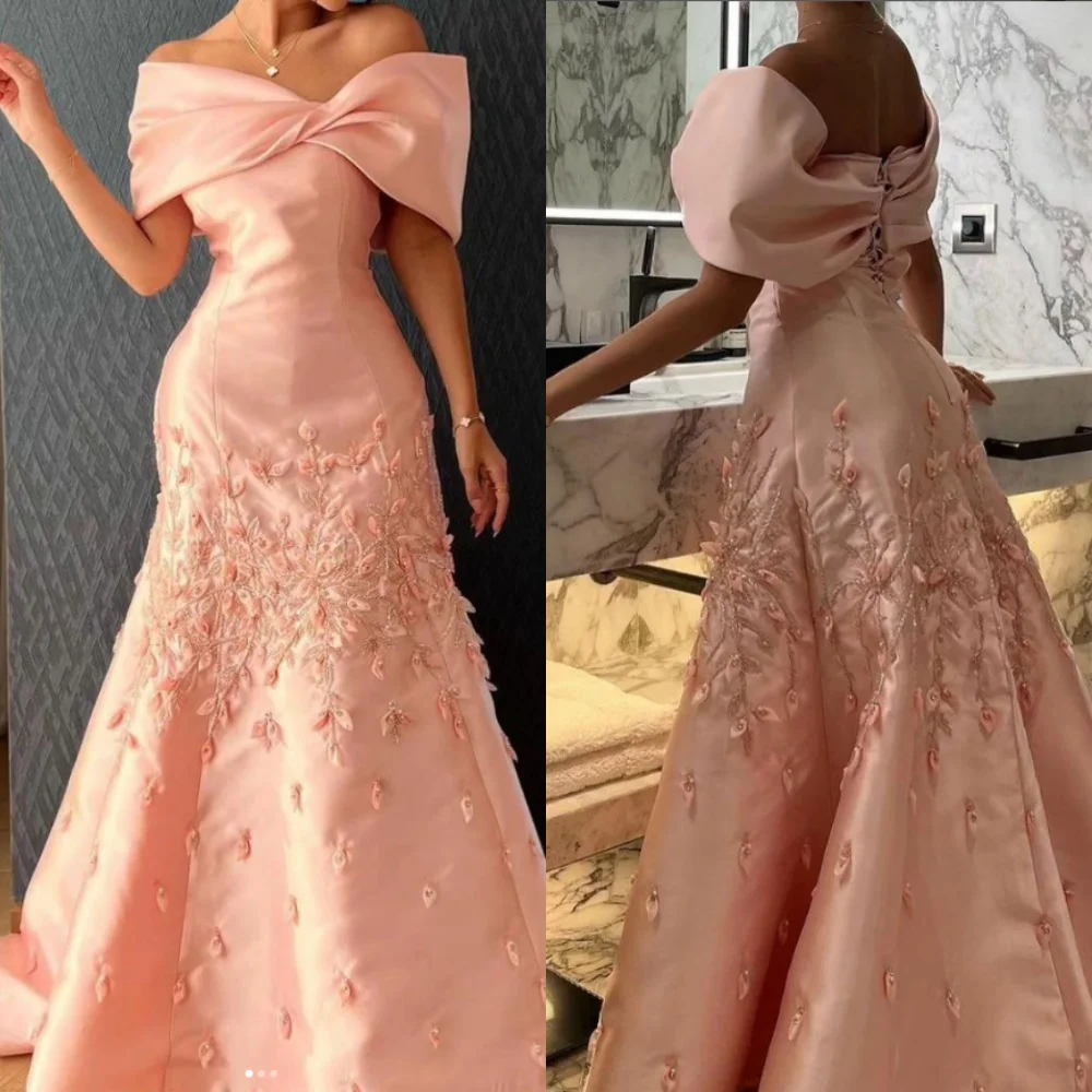 Exquisite High Quality Off-the-shoulder Mermaid Floor Length Prom Dresses Applique Satin Evening vestido feminino
Exquisite High Quality Off-the-shoulder Mermaid Floor Length Prom Dresses Applique Satin Evening vestido feminino