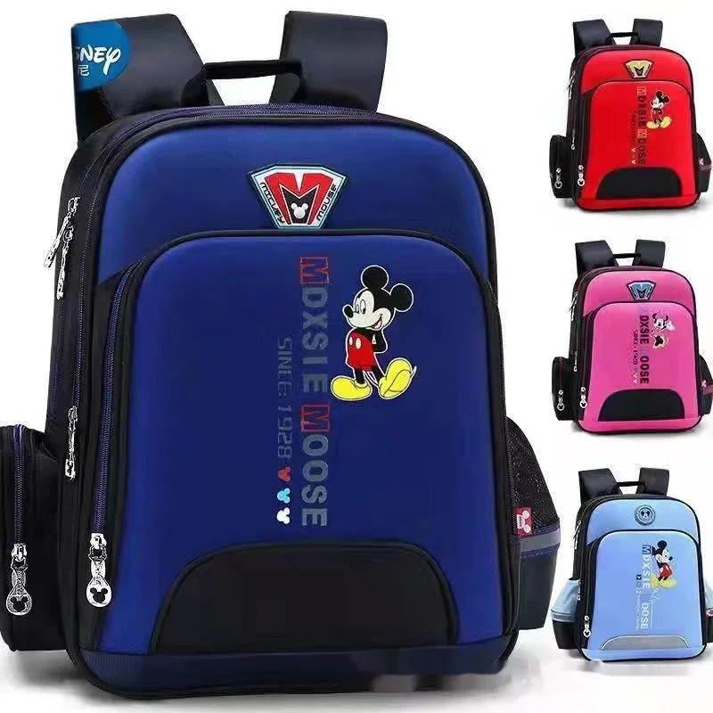 

Disney Cartoon Mickey Mouse Minnie Primary School Boys And Girls Grade 1-3-4-6 Load Reduction Backpack Children Kid Schoolbag