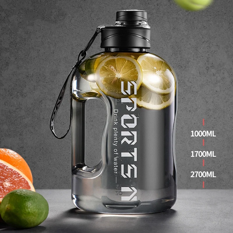 Leak-Proof Water Bottle for Gym Training Unisex Outdoor HighCapacity Accurate Calibration, Hiking, Fitness, Camping, 1.7 L, 2.7L
Leak-Proof Water Bottle for Gym Training Unisex Outdoor HighCapacity Accurate Calibration, Hiking, Fitness, Camping, 1.7 L, 2.7L