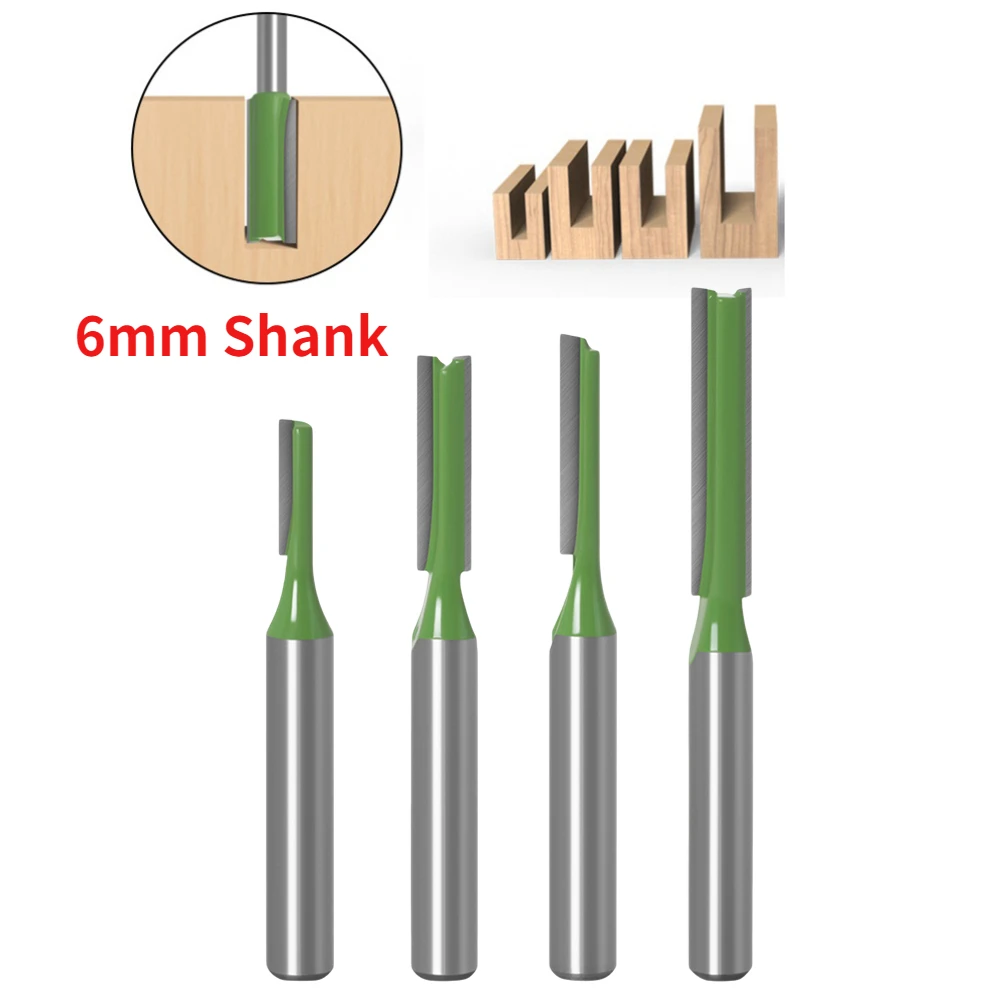 6mm Shank Straight Bit Milling Cutter Single Double Flute Wood Cutters Tungsten Carbide Router Bit Woodworking Tool Set 
6mm Shank Straight Bit Milling Cutter Single Double Flute Wood Cutters Tungsten Carbide Router Bit Woodworking Tool Set