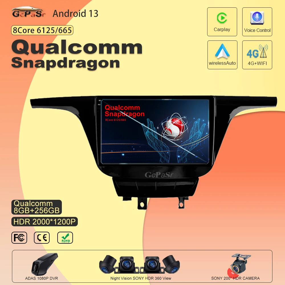 

Автомагнитола Qualcomm Carpaly Android для Buick GL8 3 2017-2020, мультимедийный видеоплеер, навигация, стерео, GPS, BT, Wi-Fi, без DVD, 2Din