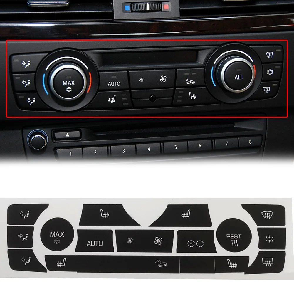 AC Climate Control Button Knob Sticker Repair Kit For BMW E90 E91 E92 06-11 Pair Kit For BMW E90 E91 E92 06-11
AC Climate Control Button Knob Sticker Repair Kit For BMW E90 E91 E92 06-11 Pair Kit For BMW E90 E91 E92 06-11