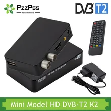 PzzPss New Strong signal Mini Model HD DVB-T2 K2 Set Top Box DVB-T2 Full HD 1080 P Digital Ground Receiver DVB-T MPEG-4 TV Tuner
PzzPss New Strong signal Mini Model HD DVB-T2 K2 Set Top Box DVB-T2 Full HD 1080 P Digital Ground Receiver DVB-T MPEG-4 TV Tuner