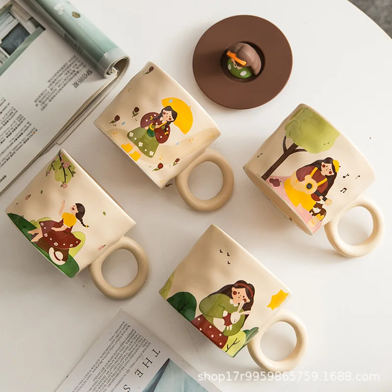 3D Lovely Girl Mug Cover Cute Cup Companion Gift Girlfriend Birthday Gift Girls Ceramic Mug Coffee Cup Mug with Lid
3D Lovely Girl Mug Cover Cute Cup Companion Gift Girlfriend Birthday Gift Girls Ceramic Mug Coffee Cup Mug with Lid