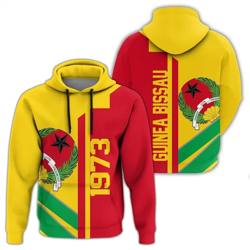 

Africa Guinea-Bissau Map Flag 3D Print Hoodies For Men Clothes Patriotic Tracksuit National Emblem Graphic Sweatshirts Male Tops