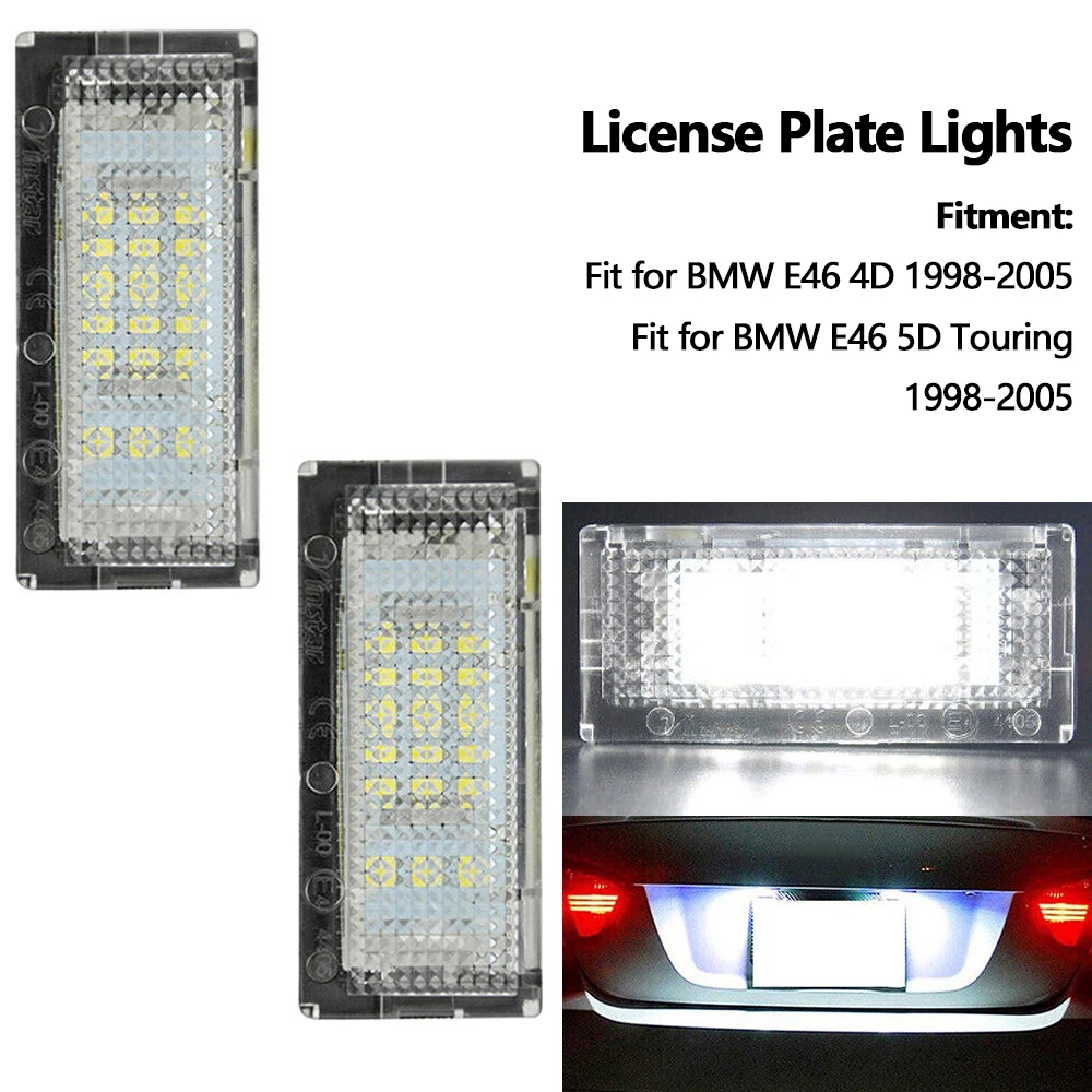 1 Pair 18-LED Car Rear Number License Plate Light Lamp for BMW 3 Series E46 1998-2005
1 Pair 18-LED Car Rear Number License Plate Light Lamp for BMW 3 Series E46 1998-2005