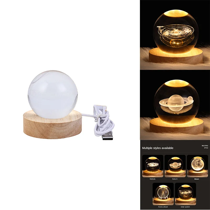 Crystal Ball Night Light With Base LED Table Lamp Lighted Stars Galaxy USB Power Warm Night Light For Kid
Crystal Ball Night Light With Base LED Table Lamp Lighted Stars Galaxy USB Power Warm Night Light For Kid