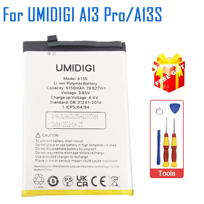 Аккумулятор UMIDIGI A13 Pro A13S, Оригинальная батарея, Внутренняя встроенная батарея, ремонт аккумулятора, Сменные аксессуары для UMIDIGI A13S
Аккумулятор UMIDIGI A13 Pro A13S, Оригинальная батарея, Внутренняя встроенная батарея, ремонт аккумулятора, Сменные аксессуары для UMIDIGI A13S