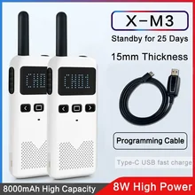 For Walkie Talkie 2PCS M3 Two Way Radio 8 Watt Long Range Comunicador Transceiver Mini Talkie Walkie Intercom Radio Station
For Walkie Talkie 2PCS M3 Two Way Radio 8 Watt Long Range Comunicador Transceiver Mini Talkie Walkie Intercom Radio Station