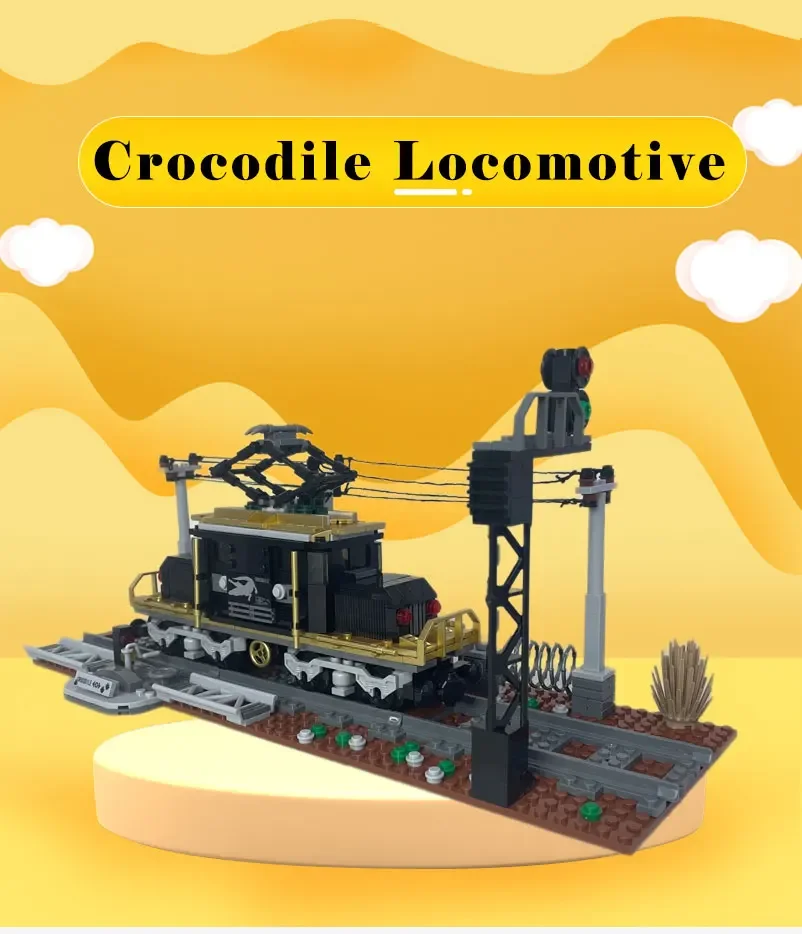 Crocodile Train Building Blocks Creative City Streetview Railway MOC Platform Rail Traffic Model Bricks Toys For Kids Adult Gift Crocodile Train Building Blocks Creative City Streetview Railway MOC Platform Rail Traffic Model Bricks Toys For Kids Adult Gift