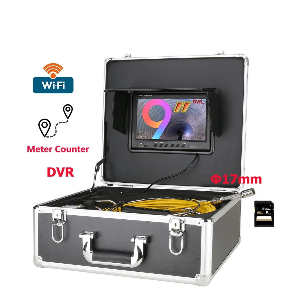 Видеокамера-эндоскоп Промышленная, 9 дюймов, Wi-Fi, DVR, 20-50 м, 17 мм, 8 ГБ, SD-карта
Видеокамера-эндоскоп Промышленная, 9 дюймов, Wi-Fi, DVR, 20-50 м, 17 мм, 8 ГБ, SD-карта