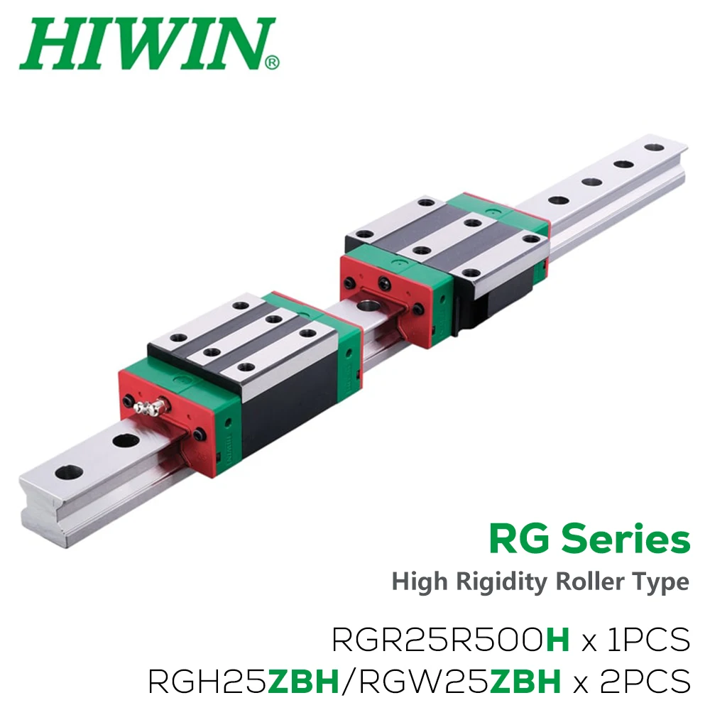 

Original HIWIN RGH25 RGW25 Block Linear Guide Rail ZBH Class High Rigidity Roller Guideways 500mm CNC Machine Center Precision