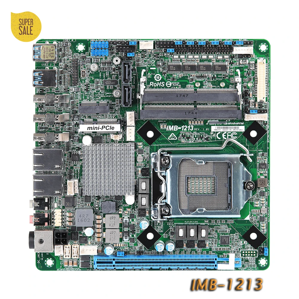 IMB-1213 For ASRock Mini-ITX Industrial Motherboard Chipset 1511pin Q370 DDR4 64GB
IMB-1213 For ASRock Mini-ITX Industrial Motherboard Chipset 1511pin Q370 DDR4 64GB