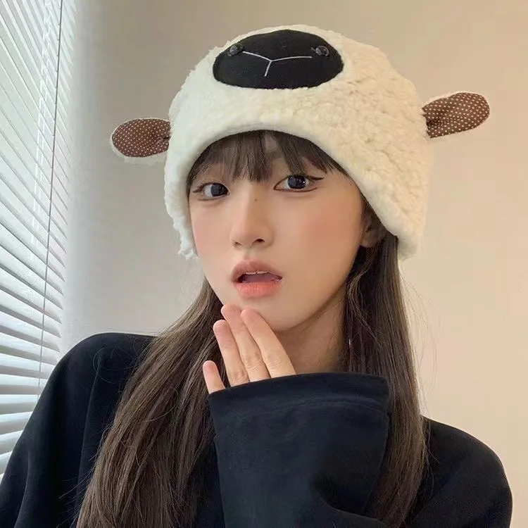 Cute Sheep Ear Winter Skull Beanie Hat Warm Thick Plush Lamb Wool Bonnet Cap for Women Girls Warm Lamb Wool Pullover Hat
Cute Sheep Ear Winter Skull Beanie Hat Warm Thick Plush Lamb Wool Bonnet Cap for Women Girls Warm Lamb Wool Pullover Hat