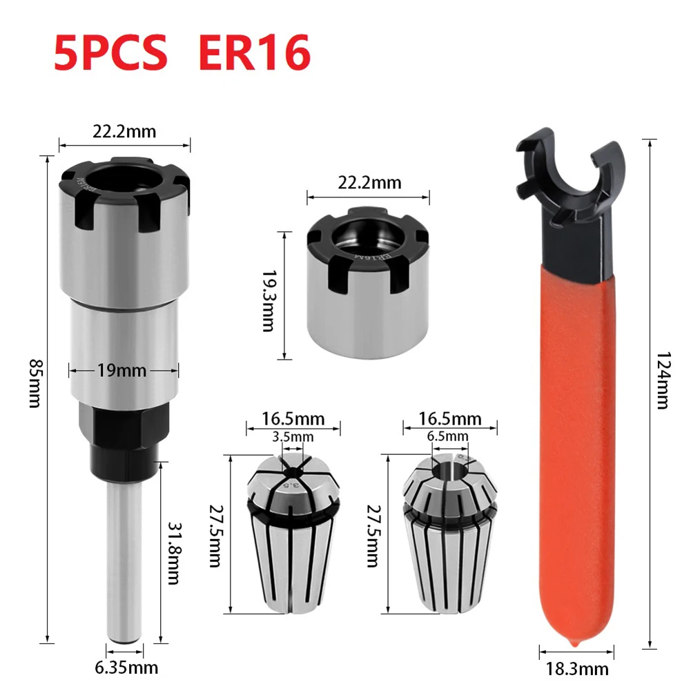 5pcs 1/4 1/2‘’ Shank ER16 ER20 Router Bit Extension Rod Collet UM Type Wrench Nut For CNC Milling Woodworking Engraving Machine
5pcs 1/4 1/2‘’ Shank ER16 ER20 Router Bit Extension Rod Collet UM Type Wrench Nut For CNC Milling Woodworking Engraving Machine