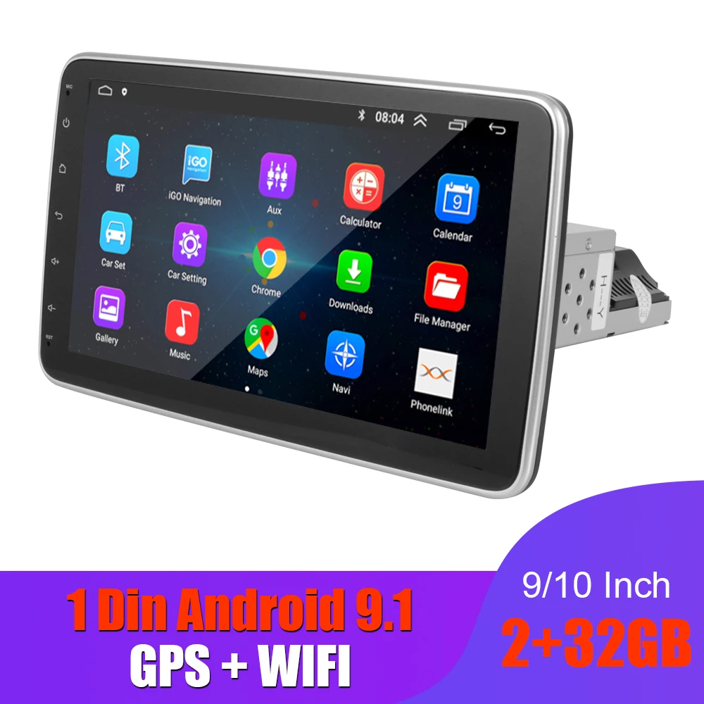 9/10 Inch Stereo Receiver Car Radio Android 9.1 Universal Multimedia Player Bluetooth FM GPS 1 Din Rotatable Touch Screen
9/10 Inch Stereo Receiver Car Radio Android 9.1 Universal Multimedia Player Bluetooth FM GPS 1 Din Rotatable Touch Screen