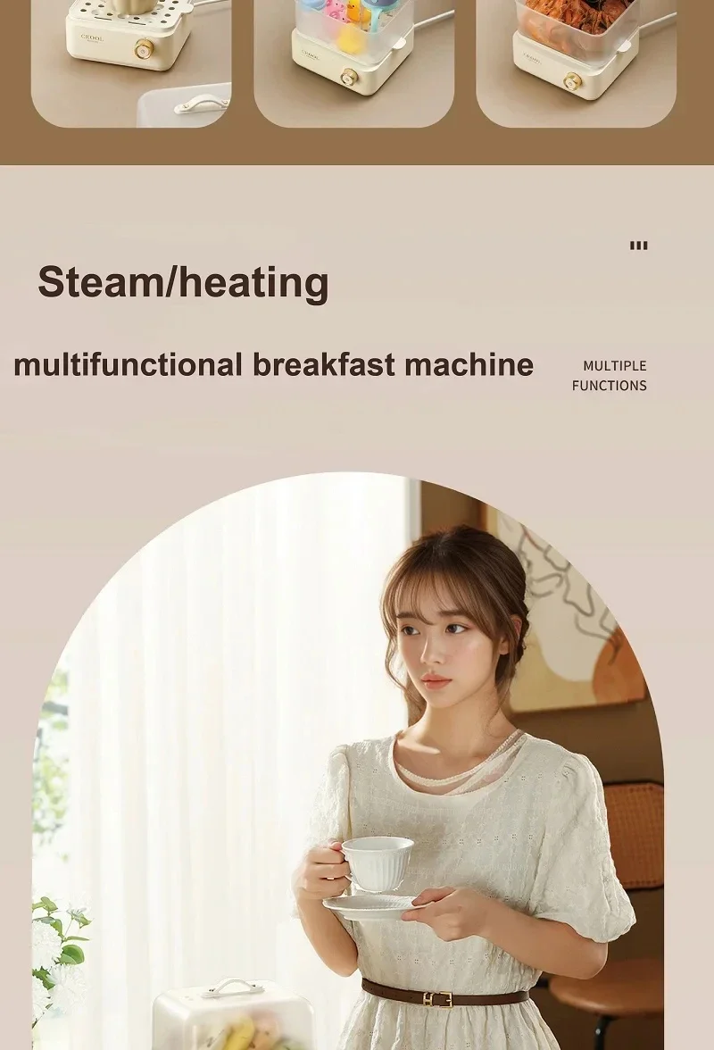 Double Layers Electric Egg Boiler Cooker Steamer for Corn Milk - Rapid Breakfast Multifunction Kitchen Cooking Appliance Double Layers Electric Egg Boiler Cooker Steamer for Corn Milk - Rapid Breakfast Multifunction Kitchen Cooking Appliance