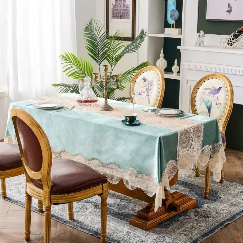 European Italian Velvet Lace Dining Tablecloth Rectangular Square Coffee Table Birthday Party Decoration Round Table Cover Soft
European Italian Velvet Lace Dining Tablecloth Rectangular Square Coffee Table Birthday Party Decoration Round Table Cover Soft