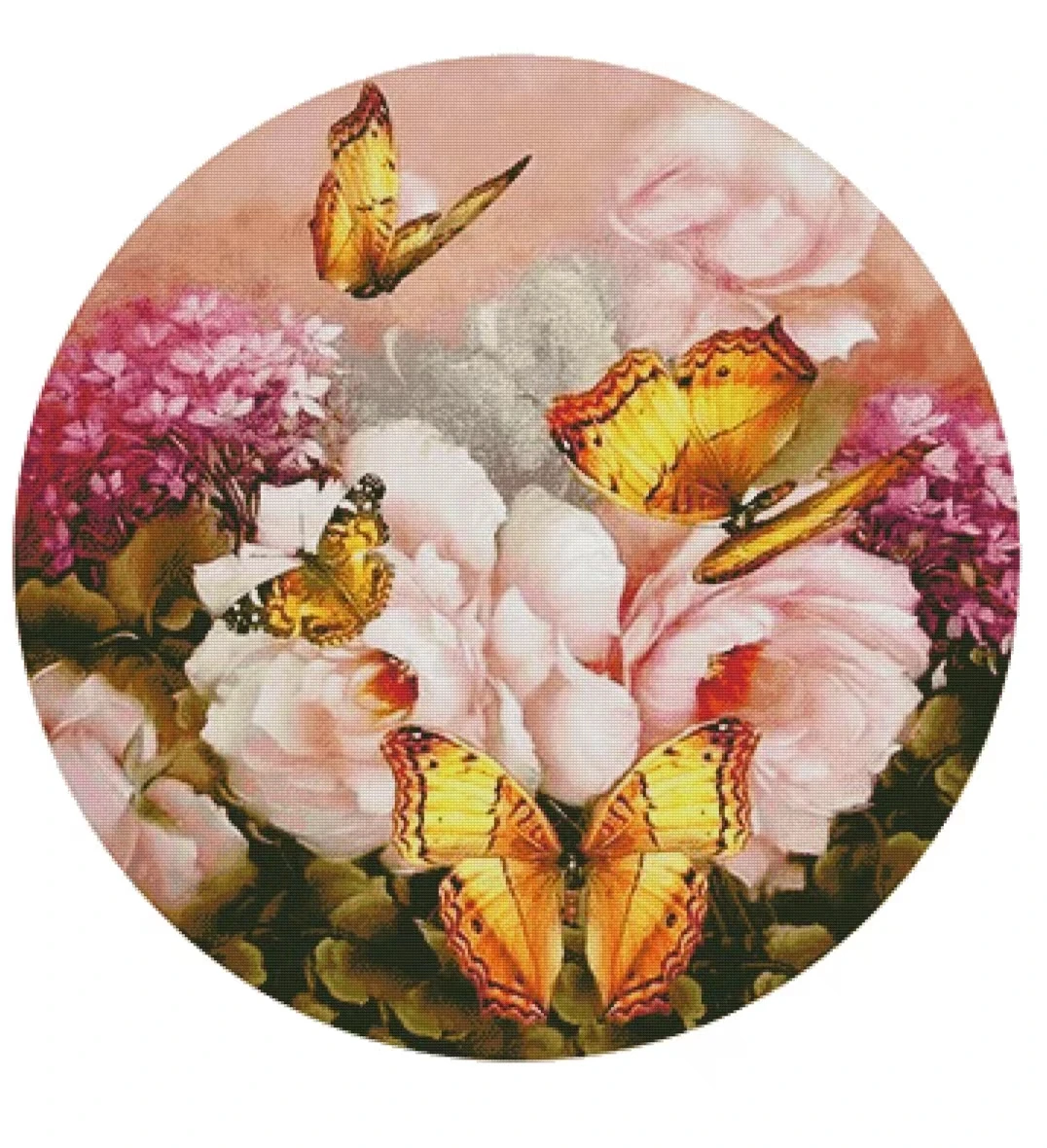 

Цветы гортензии бабочки 16 карат 14 карат непечатные высококачественные наборы для вышивки крестиком вышивка искусство «сделай сам» рукоделие домашний декор