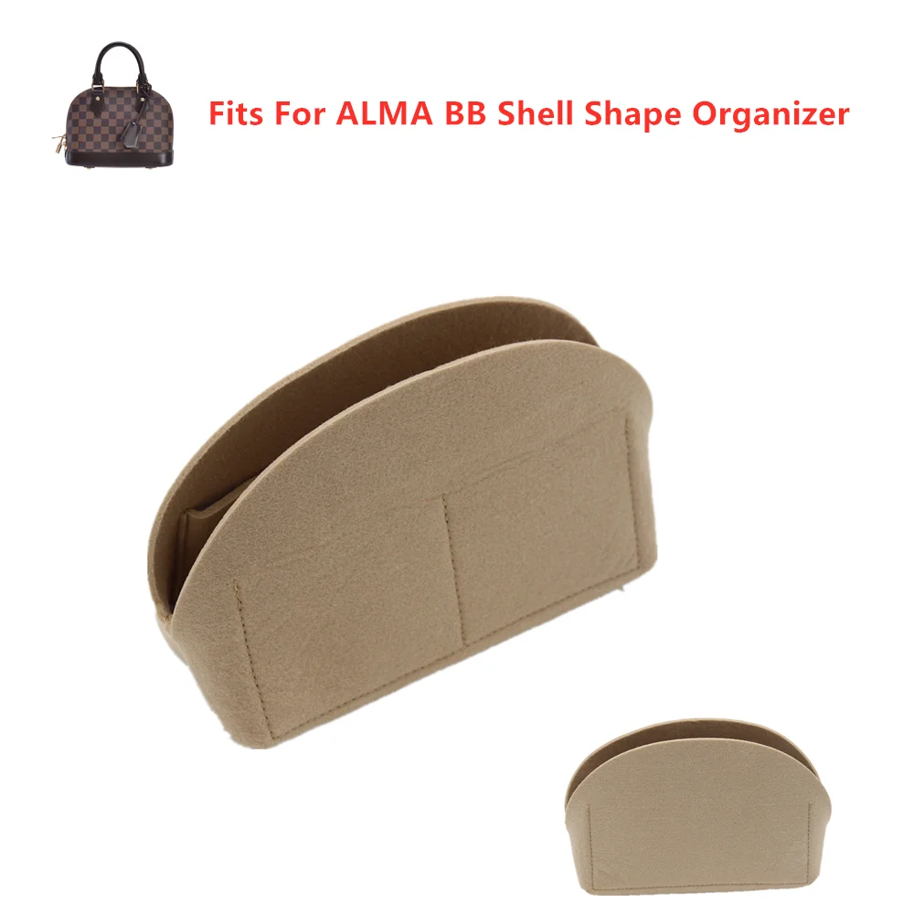 

Fits For Alma BB Insert Bags Organizer Makeup Handbag Organize Travel Inner Purse Portable Cosmetic base shaper Shell organizer